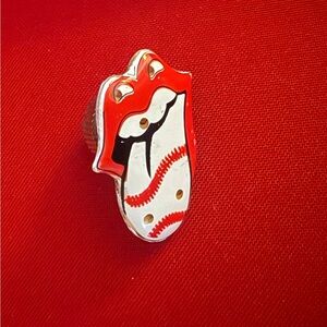 Red and White Tongue Pin